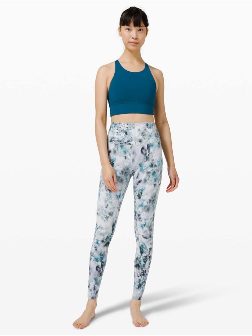 lululemon athletica White Multi Marble Print High-Rise align Leggings